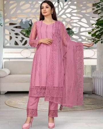 Traditional Kurti With Dupatta And Bottomwear
