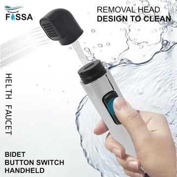 Krave Black ABS Dual Function Health Faucet with 1 Meter 304-Grade SS Hose Pipe & Hook